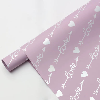 20pcs Heart & Arrow Bouquet Wrap Paper (57x57cm)