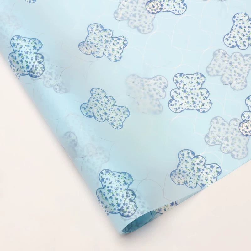 20pcs Bear Print Bouquet Wrap Cellophane (57x57cm)