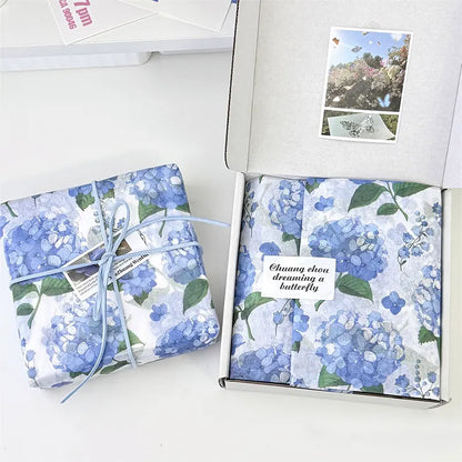 Hydrangea Printed Floral Tissue Paper Pack 50