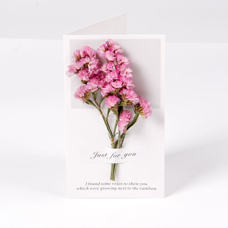 Real Dried Flower Greeting Cards Pack 10