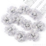 Load image into Gallery viewer, 4cm Organza Fabric Flower Heads Pack 30