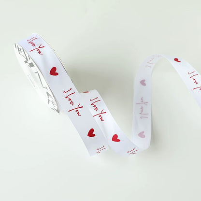 I LOVE YOU Valentine's Day Ribbon (2.5cmx20Yd)