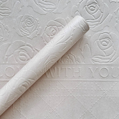 20pcs Valentine's Day Embossed Rose Bouquet Paper (38x53cm)