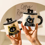 Load image into Gallery viewer, Cat Ceramic Coffee Mug with Lid