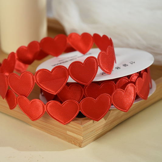 Valentine's Day Heart-shaped Florist Ribbon (15mmx10Yd)