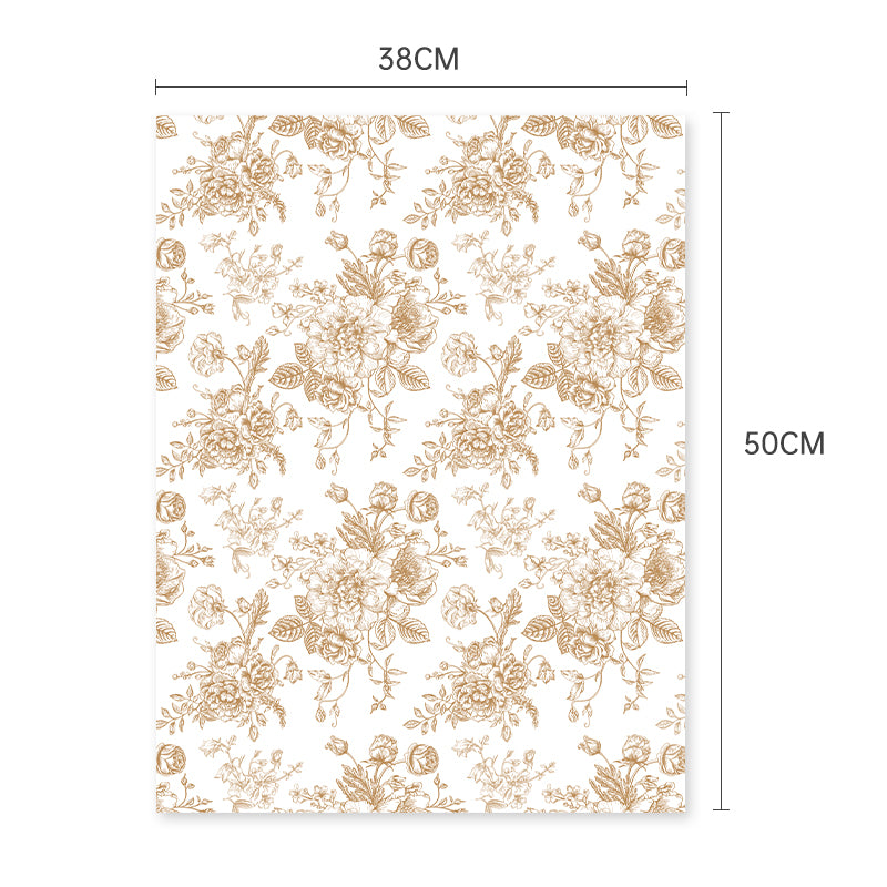 20pcs Vintage Botanical Kapok Wrap Paper (38x50cm)