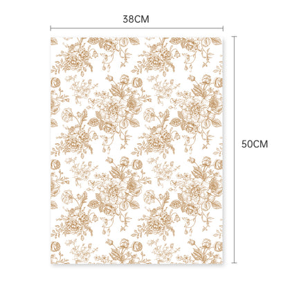 20pcs Vintage Botanical Kapok Wrap Paper (38x50cm)