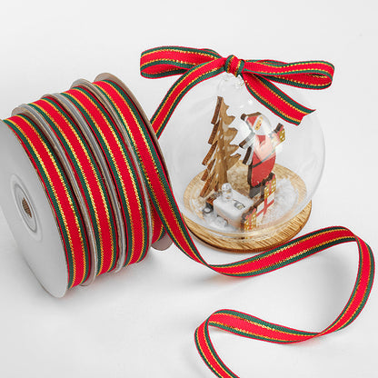 Ruban gros-grain à carreaux de Noël de 24 yards