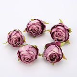 Load image into Gallery viewer, Silk Rose Flower Heads with Burned Edges Pack 30