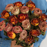 Load image into Gallery viewer, 20-Stem Real Dried Rose Flower Bouquet