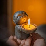 Load image into Gallery viewer, Vintage Little Monk Candle Holder