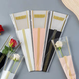 Load image into Gallery viewer, 100pcs Gold Stripes Single Flower Sleeves Bags