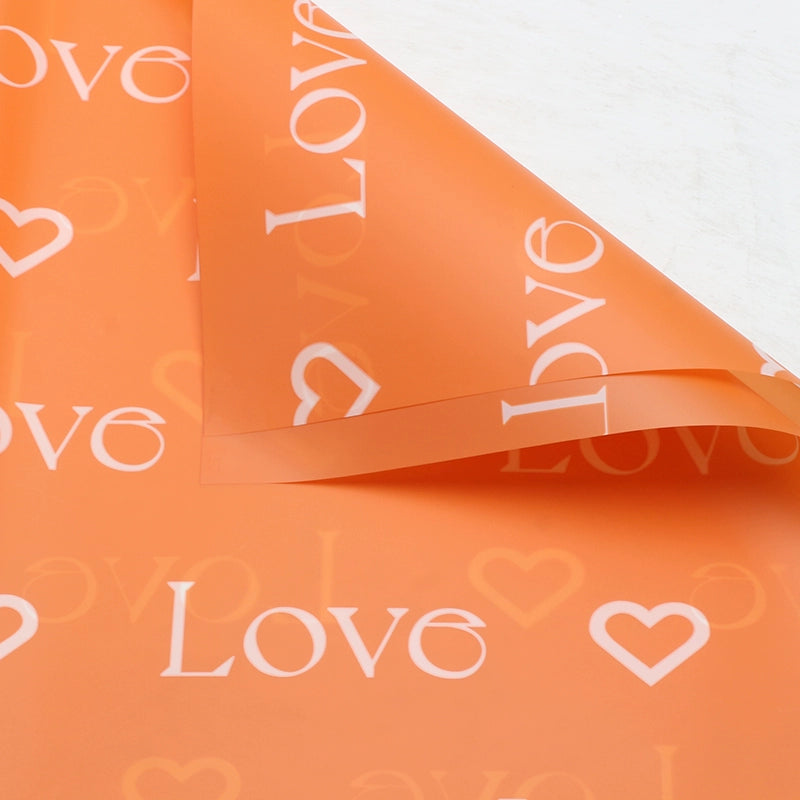 20pcs LOVE Cellophane Wrap for Flowers (57x57cm)