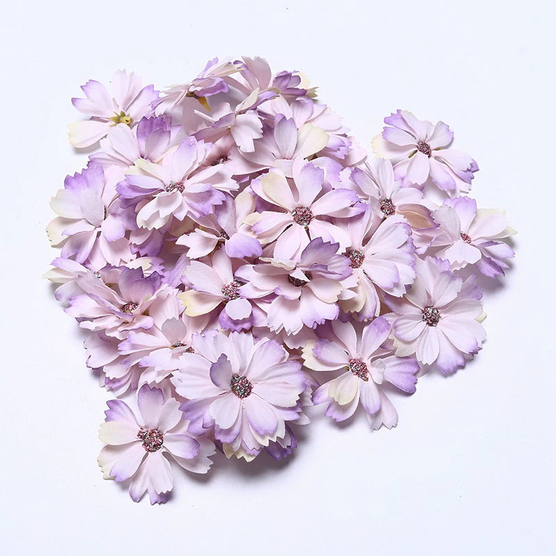 4.5cm Silk Flower Heads for Crafting Pack 100