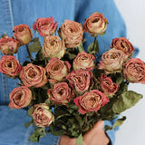 Load image into Gallery viewer, 20-Stem Real Dried Rose Flower Bouquet