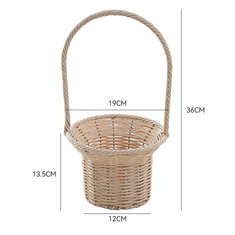 Panier en osier à main pour composition florale