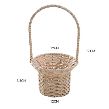 Panier en osier à main pour composition florale