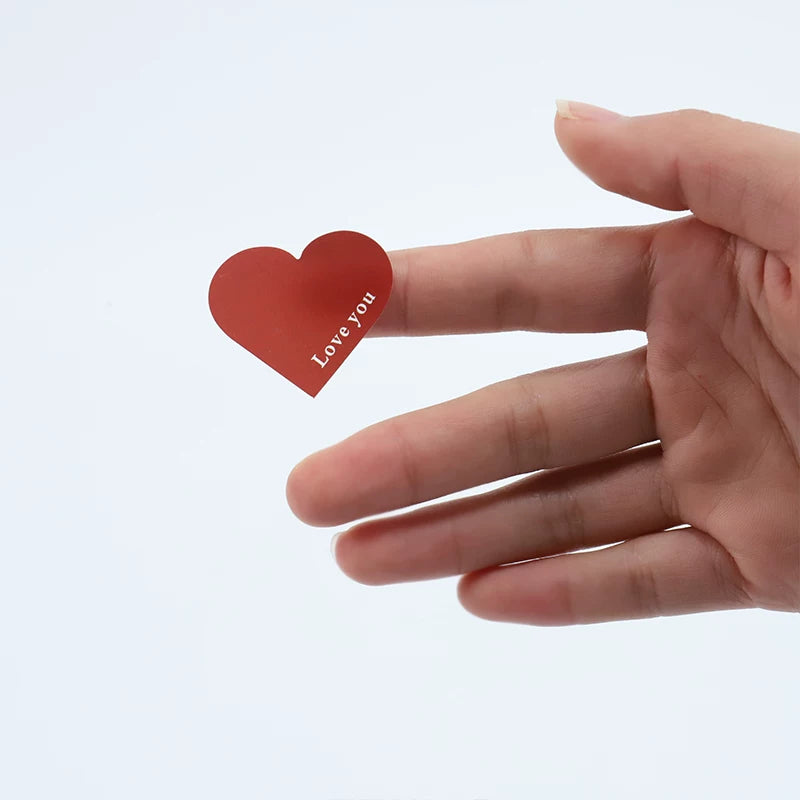 LOVE Heart Shaped Adhesive Stickers