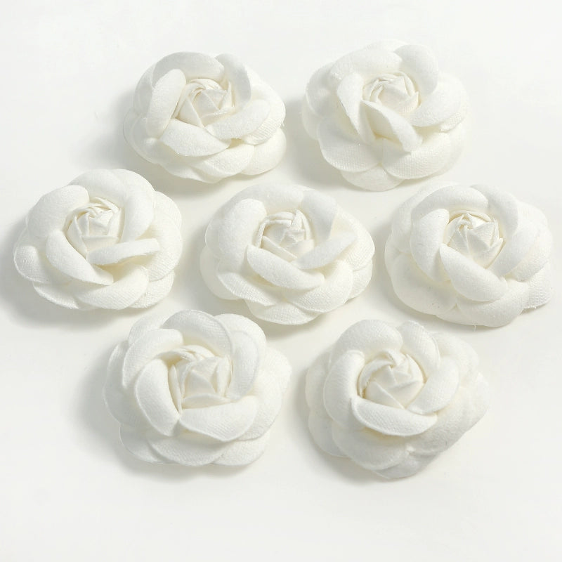 5cm Camellia Fabric Flower Heads Pack 30