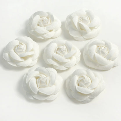 5cm Camellia Fabric Flower Heads Pack 30