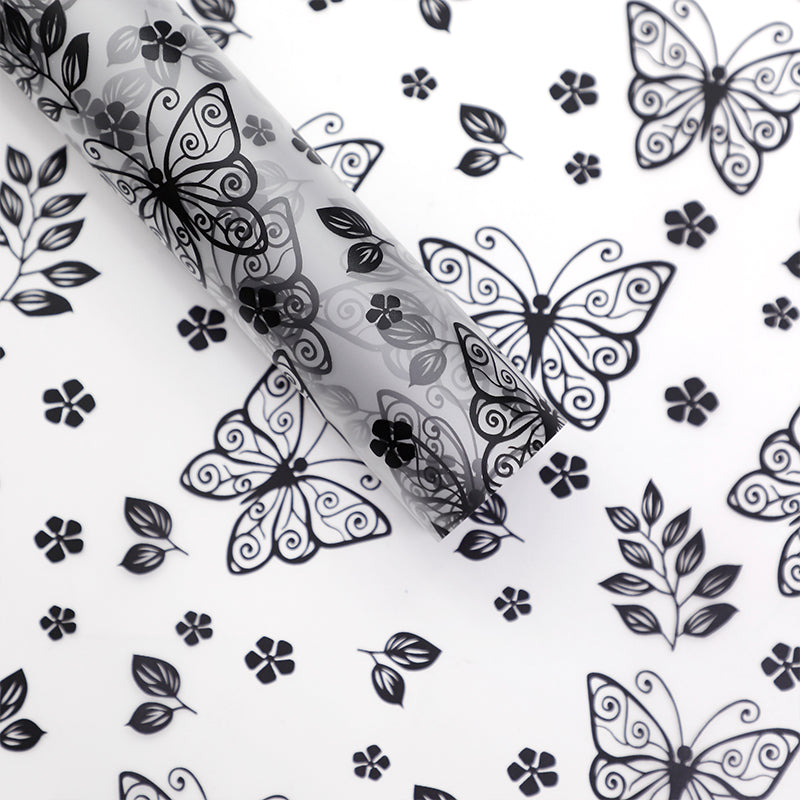 20pcs Frosted Butterfly Cellophane Wrap (58x58cm)