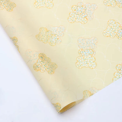 20pcs Bear Print Bouquet Wrap Cellophane (57x57cm)