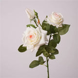 Load image into Gallery viewer, Real Touch 3-Head Artificial Rose Stem (77cm)