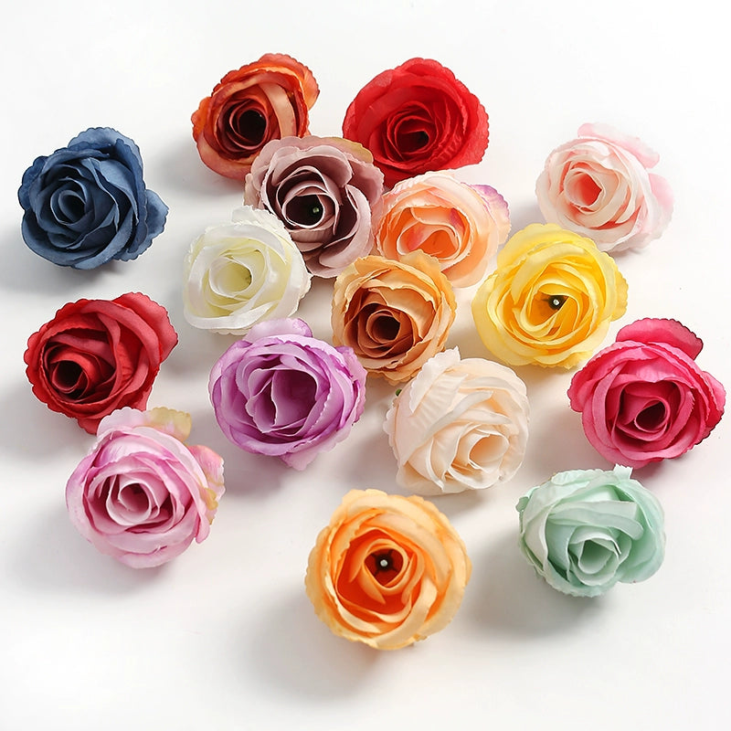 4cm Artificial Rose Flower Heads Pack 30