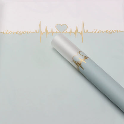 20pcs Heartbeat Frosted Cellophane Wrap (57x57cm)
