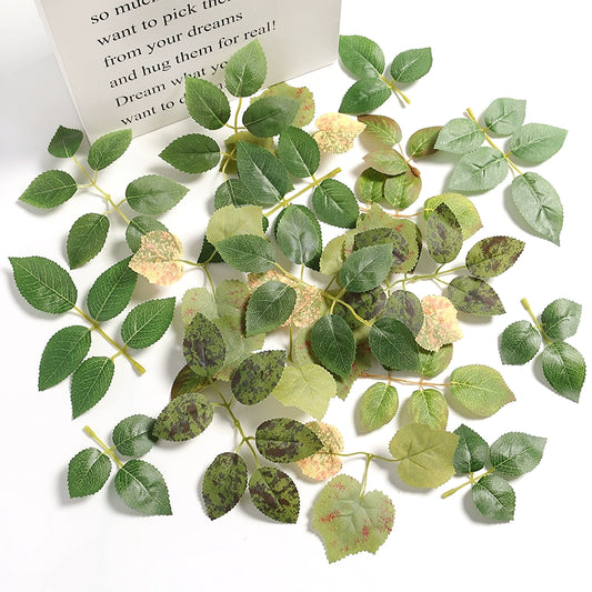 Artificial Foliage Green Leaves Pack 100