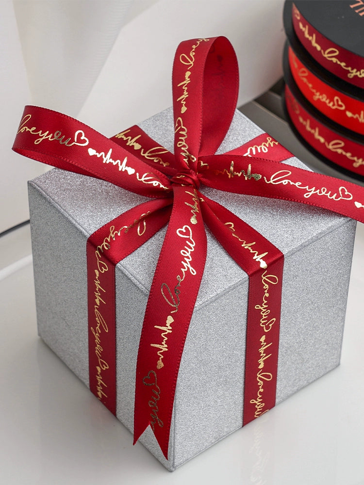 LOVE YOU Valentine's Day Satin Ribbon (15mmx49Yd)