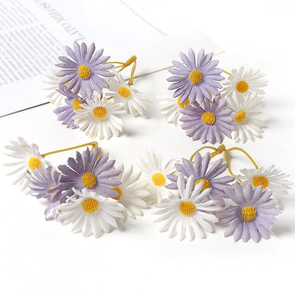 5 Stem Bunch Silk Daisy Flower Heads Pack 30