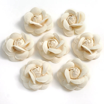5cm Camellia Fabric Flower Heads Pack 30