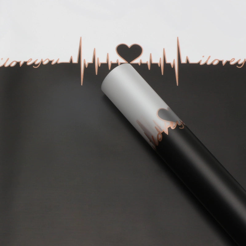 20pcs Heartbeat Frosted Cellophane Wrap (57x57cm)