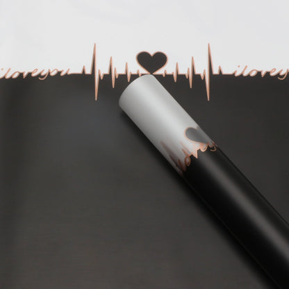 20pcs Heartbeat Frosted Cellophane Wrap (57x57cm)