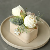 Load image into Gallery viewer, Floral Velvet Double Ring Box for Wedding