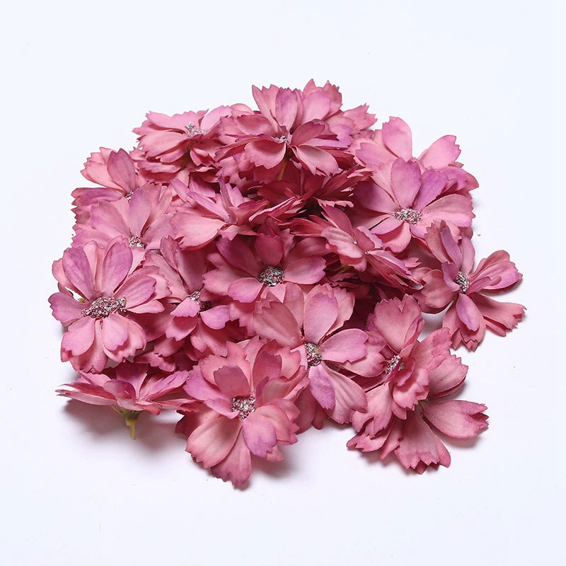 4.5cm Silk Flower Heads for Crafting Pack 100