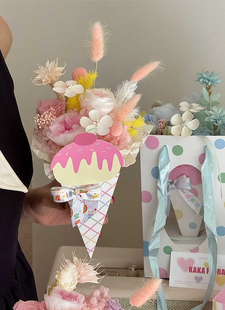 Coffret cadeau à fleurs en forme de glace (12 pièces)