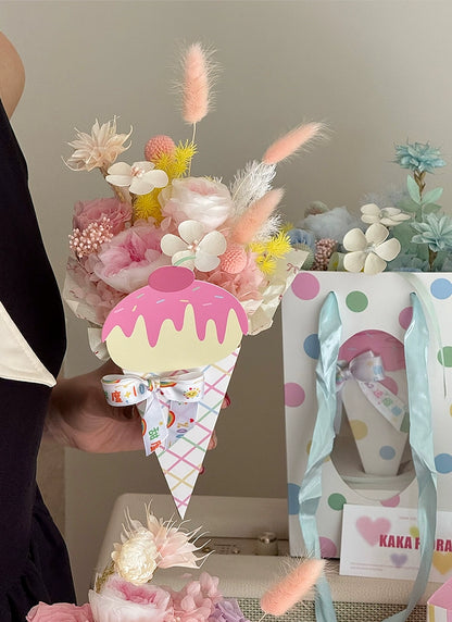 Coffret cadeau à fleurs en forme de glace (12 pièces)