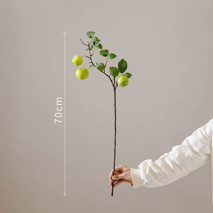 Branche de pomme verte artificielle toucher réel