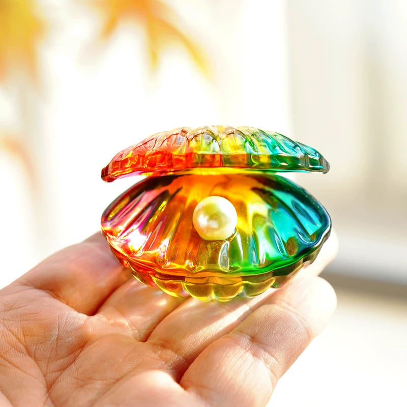 Iridescent Mini Glass Pearl Shell