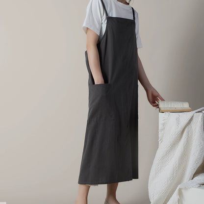 Minimalist Cotton Florist Apron with Pockets
