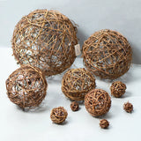 Load image into Gallery viewer, Natural Rattan Woven Balls for DIY Crafting