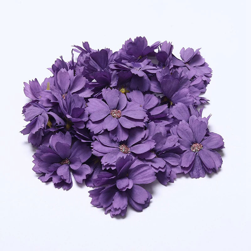4.5cm Silk Flower Heads for Crafting Pack 100