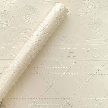 20pcs Valentine's Day Embossed Rose Bouquet Paper (38x53cm)