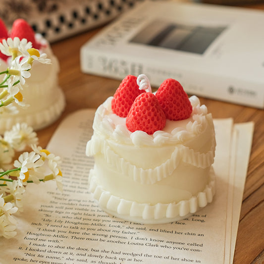 Bougie parfumée Gâteau à la crème aux fraises