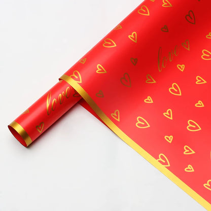 20pcs Gold Edged Heart Bouquet Paper (57x57cm)