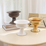 Load image into Gallery viewer, Vintage Metal Urn Planter Trumpet Vase