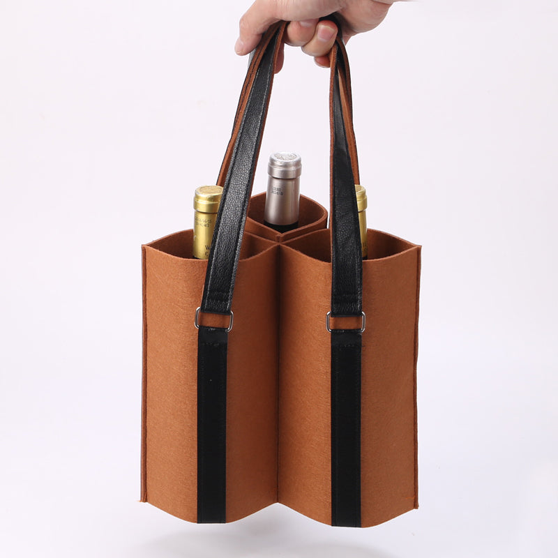 Two-bottle Felt Wine Bottle Gift Bags
