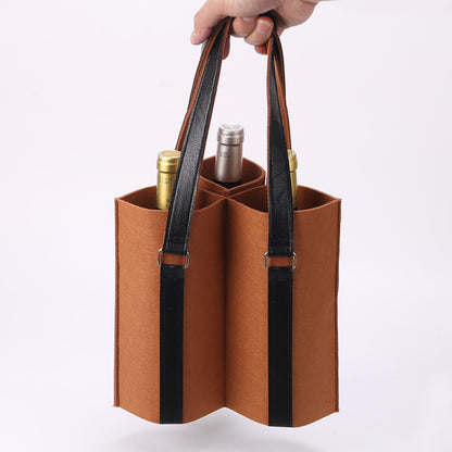 Two-bottle Felt Wine Bottle Gift Bags